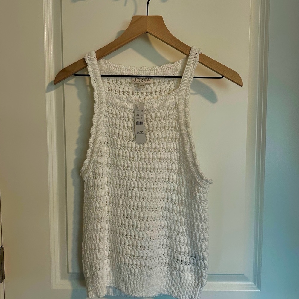 J. Crew Women's Cream Knit Tank Top